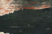 Winslow Homer Sunrise,Fishing in the Adirondacks (mk44)